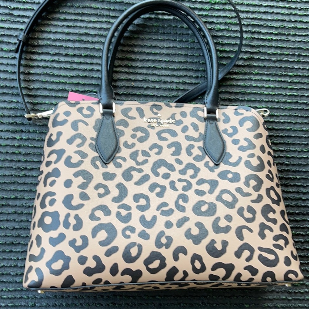 Kate Spade darcy graphic leopard large satchel - Picture 1 of 16